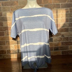 Tie Dye striped tie front top Size Small